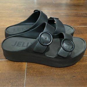 Lemon Jelly Platform Sandals